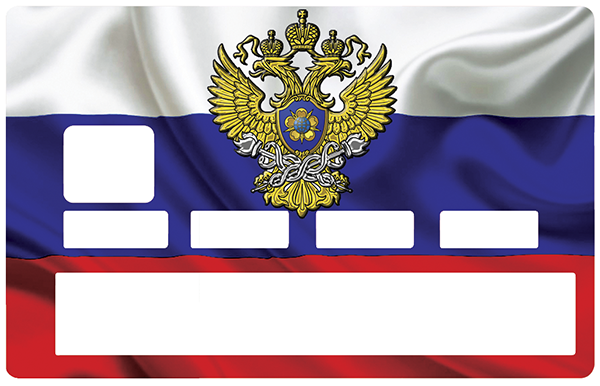 Drapeau RUSSIE- sticker pour carte bancaire