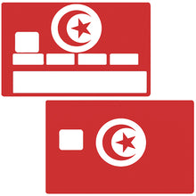 Load the image in the gallery, Flag of Tunisia - credit card sticker