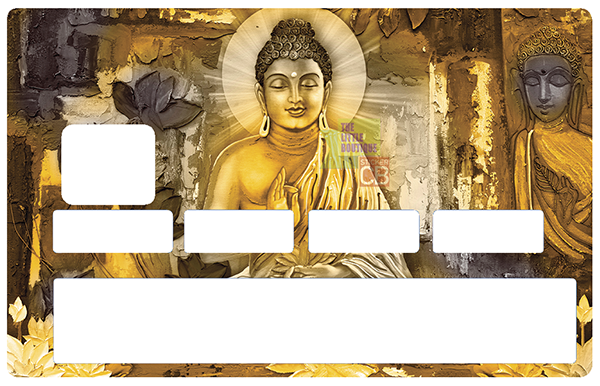 Golden Buddha- sticker pour carte bancaire