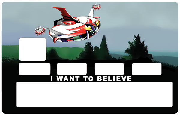I want to believe- sticker pour carte bancaire