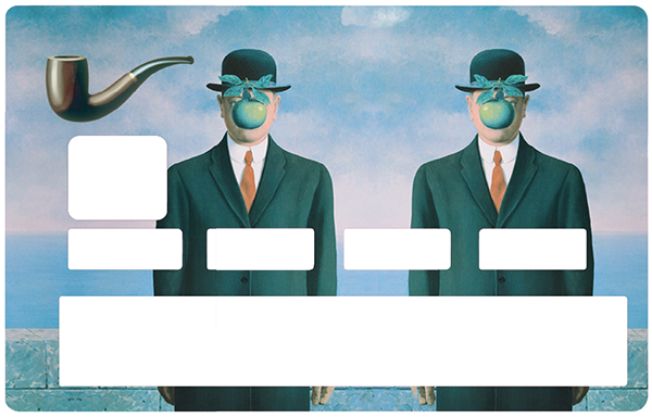Tribute to Magritte, édition limitée 100 ex - sticker pour carte bancaire