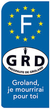 Upload picture to gallery, Presipauty of Groland “Groland, I will die for you. » - Stickers for license plate, available for AUTO and MOTO