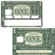 Charger l&#39;image dans la galerie, One dollar - sticker pour carte bancaire, 2 formats de carte bancaire disponibles
