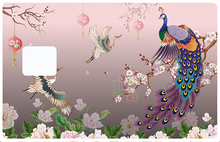 Load the image in the gallery, PEACOCK and CRANES - credit card sticker, 2 credit card formats available