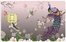Charger l&#39;image dans la galerie, PAON et GRUES - sticker pour carte bancaire, 2 formats de carte bancaire disponibles
