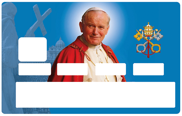 Tribute to Pape jean paul 2 - sticker pour carte bancaire
