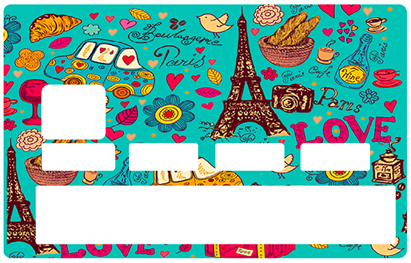 Paris sera toujours Paris - sticker pour carte bancaire