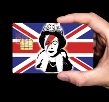 Upload image to gallery, Queen Elisabeth Vs Bowie in england - credit card sticker