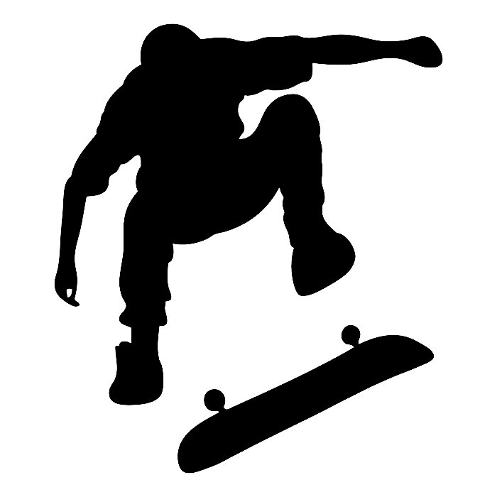 Sticker, Skateboard, disponible en 10 couleurs