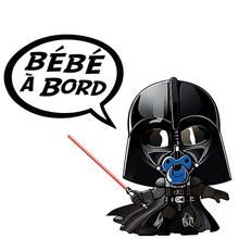 Load image in gallery, Sticker, Baby on board! Baby Darth Vader Blue