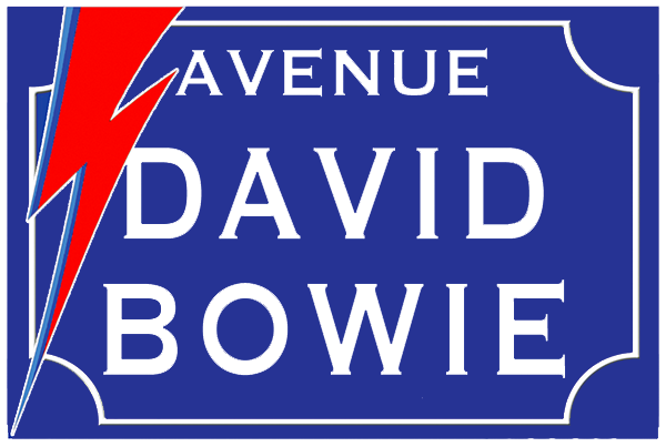 Sticker, plaque de rue, DAVID BOWIE