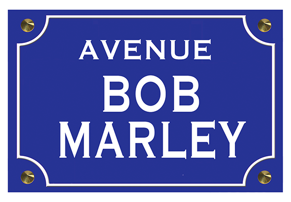 Sticker, plaque de rue, BOB MARLEY