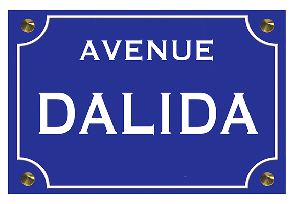 Sticker, plaque de rue, DALIDA