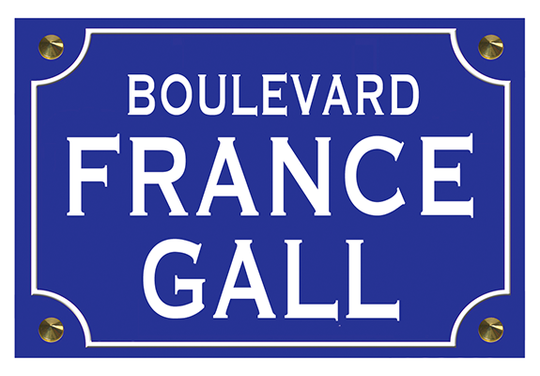 Sticker, plaque de rue, FRANCE GALL