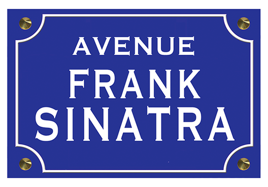 Sticker, plaque de rue, FRANK SINATRA