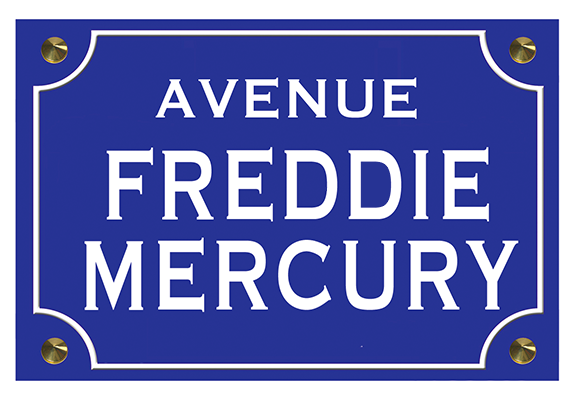 Sticker, plaque de rue, FREDDIE MERCURY
