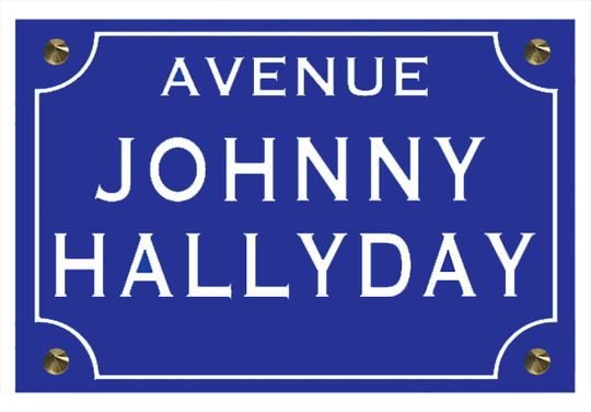 Sticker, plaque de rue, JOHNNY HALLYDAY
