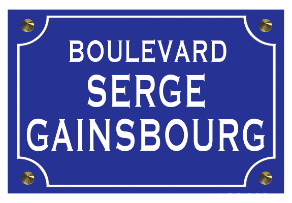 Sticker, plaque de rue, SERGE GAINSBOURG