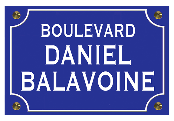 Sticker, plaque de rue, DANIEL BALAVOINE