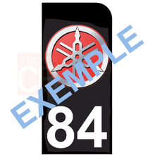 Upload image to gallery, Personalized stickers for MOTO license plates, Dept. Black
