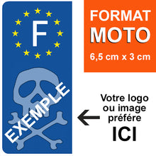 Load the image in the gallery, Personalize your sticker for MOTO EUROBAND license plate - Blue or Black