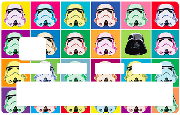 Stormtrooper by Andy Wharol - sticker pour carte bancaire