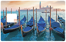 Upload the image to the gallery, Venice, the gondolas - credit card sticker