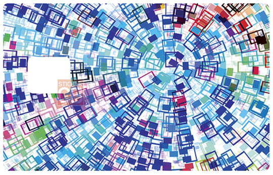 Color - Sticker pour carte bancaire, disponible en deux formats.